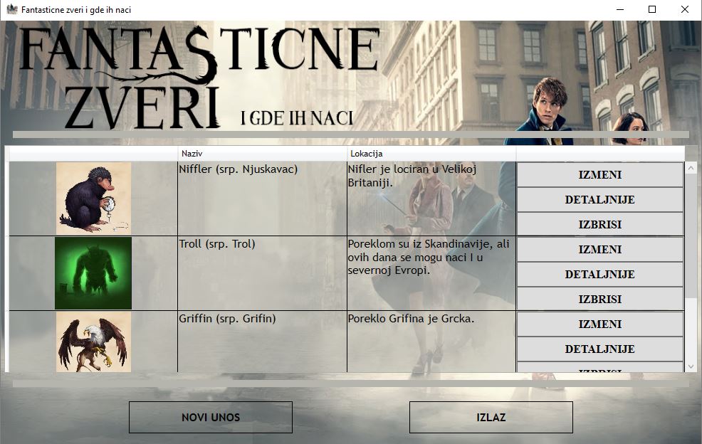 Fantastic beasts app