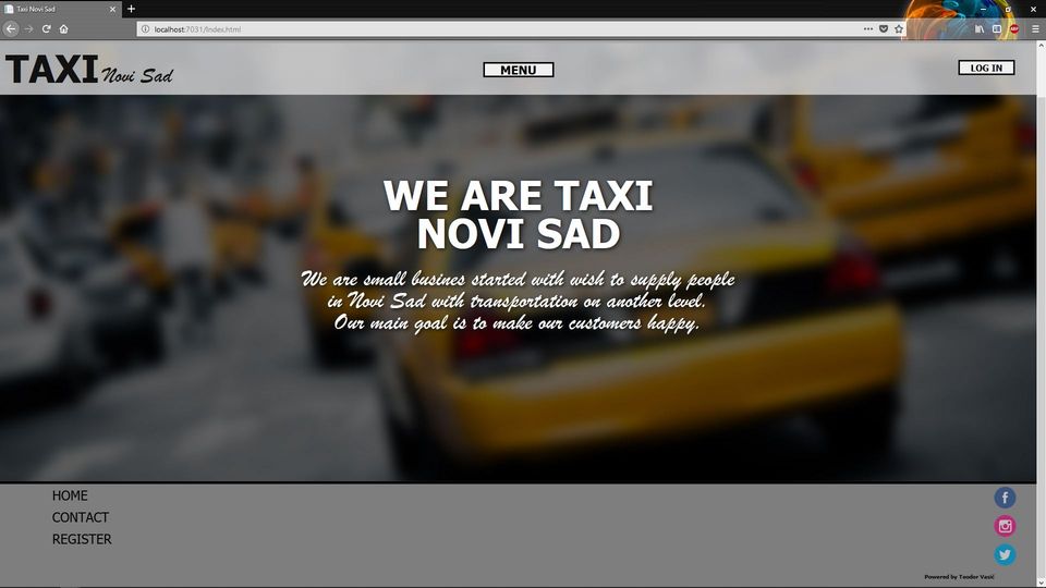 Taxi web api index page